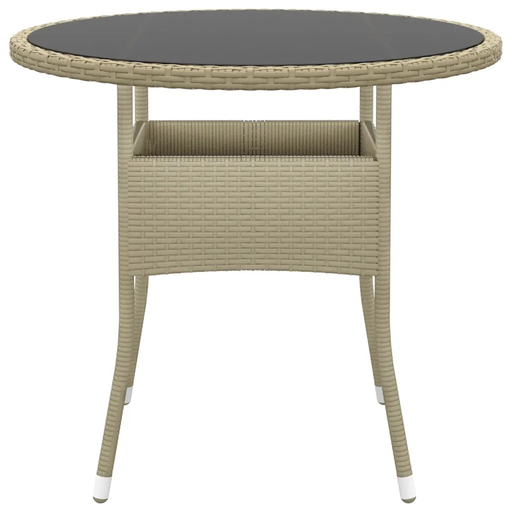 Set Mobili da Pranzo per Giardino 5 pz in Polyrattan Beige 3058490