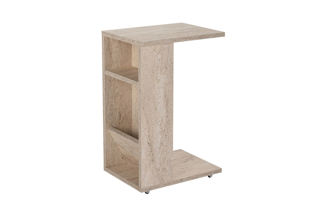Tavolino in legno "Filinta" - 30 x 40 x 63 cm - Travertino
