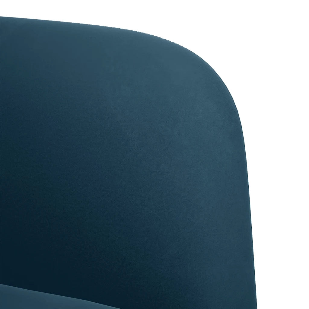 Divano Sedia con Braccioli-Poltrona-Sofa Relax Blu 54 cm in Velluto