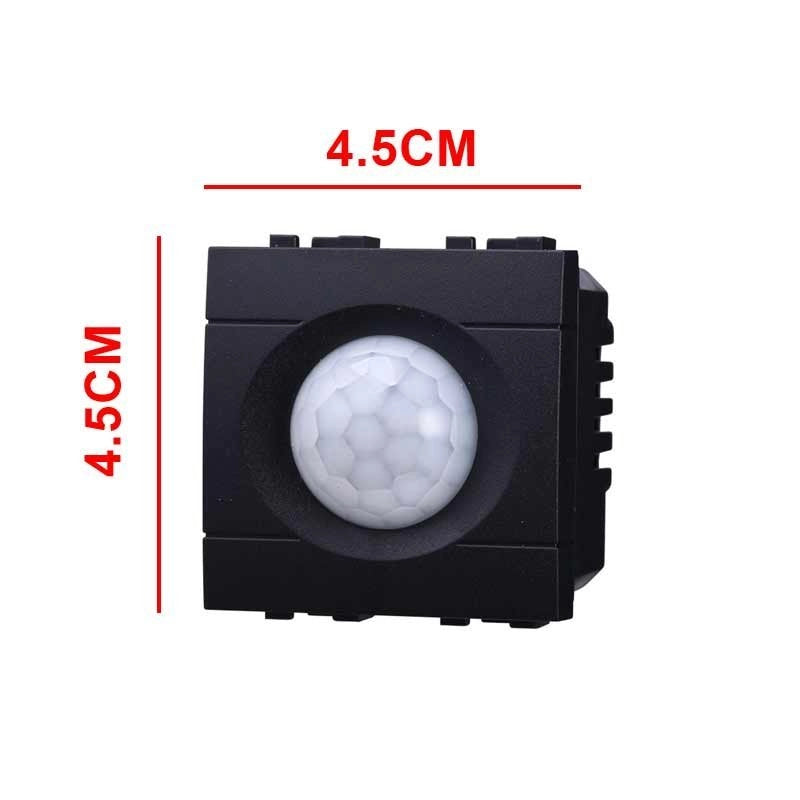 Sensore Movimento PIR Timer 2P 2M Colore Nero Compatibile Con Vimar Arke