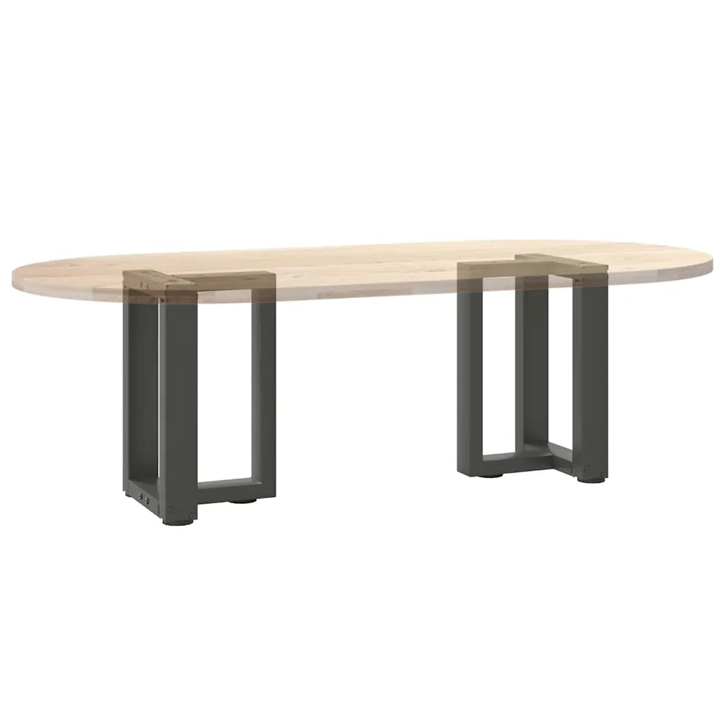 Gambe per Tavolino-Gambe per mobili da Caff¨¨ a Forma di T 2 pz Antracite 38x25x(42-43) cm Acciaio