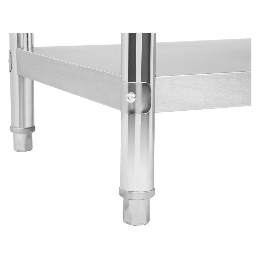 Tavolo da lavoro professionale in acciaio inox con gambe regolabili 120 x 70 cm 3614083