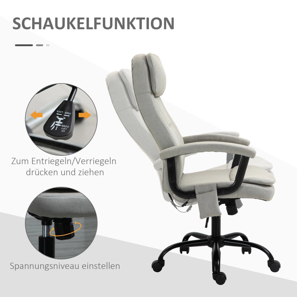 Sedia da ufficio massaggiante reclinabile ¨C Minimal ¨C Beige