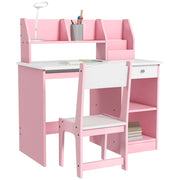 Scrivania bambini con sedia ¨C Minimal ¨C rosa 90x45x90 cm