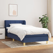 Giroletto a Molle con Materasso-Struttura Letto Blu 80x200 cm inTessuto 369480
