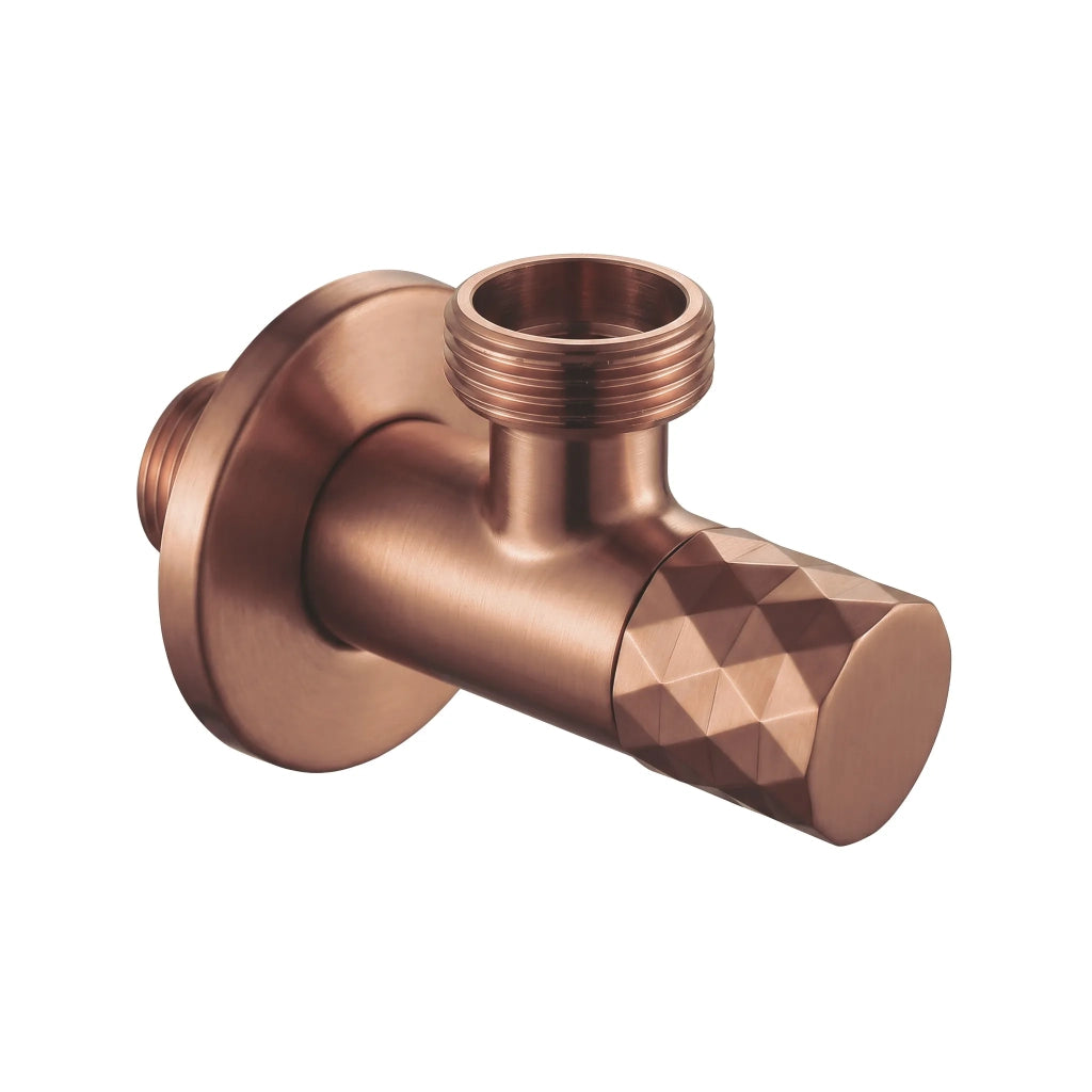 Valvola Ad Angolo Diamond 03 1/2" X 3/4" Brush Copper