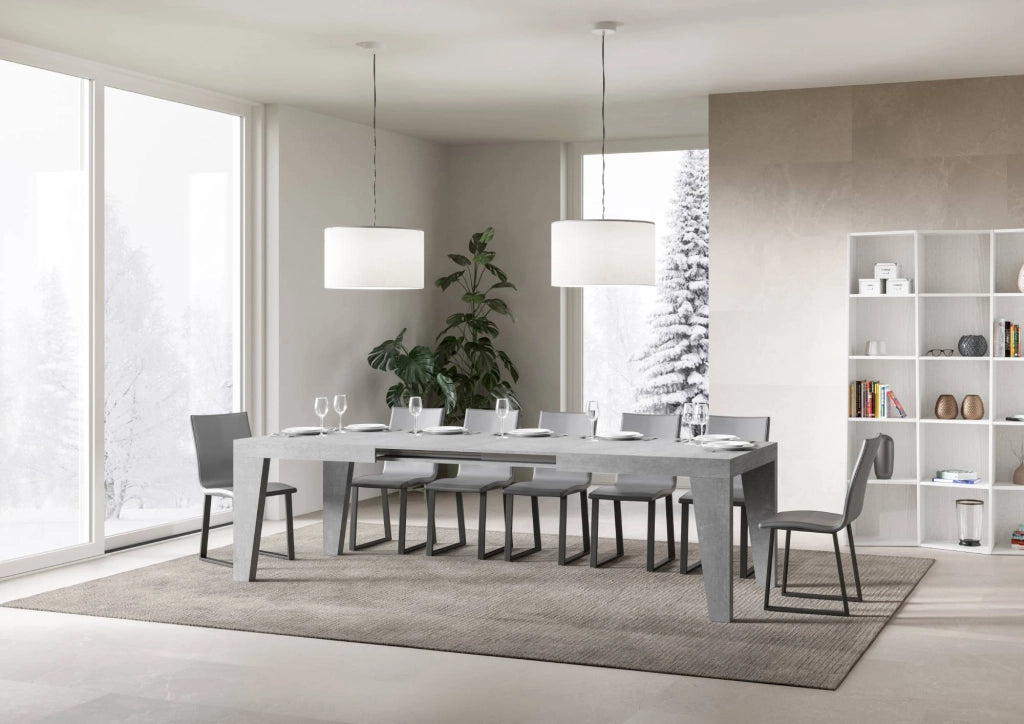 Tavolo allungabile 90x180/440 cm Naxor Cemento