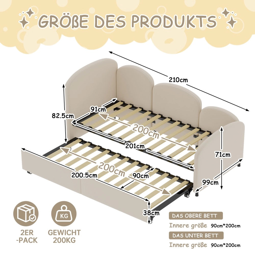 Divano Letto Singolo Imbottito con Cassetti ¨C MINIMAL ¨C Velluto