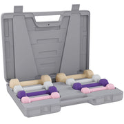 Set Manubri 10 Kg ¨C Xylo ¨C 0,5/1/1,5/2 Kg con Valigetta PU Multicolore