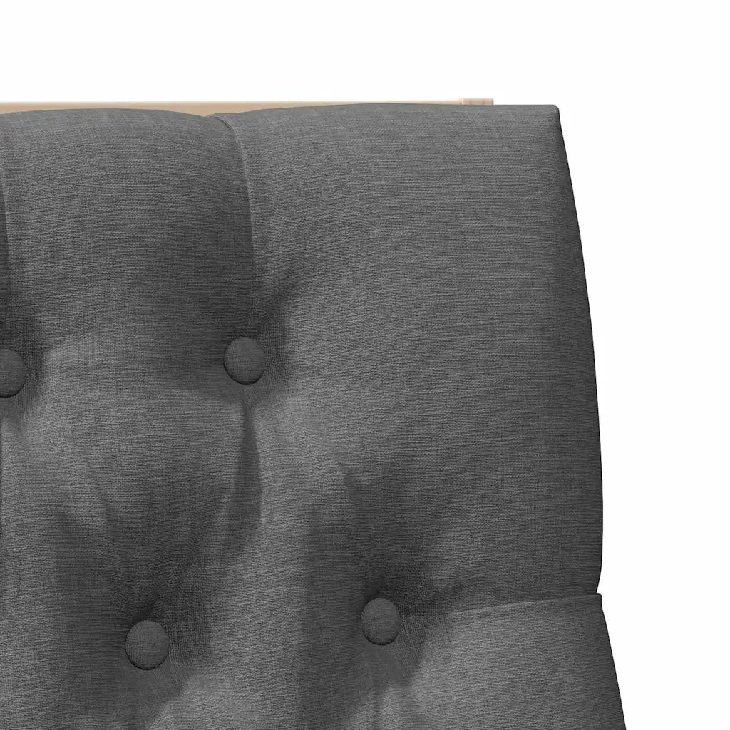 Testiera | Testata imbottita Grigio scuro 100 cm Pino massello