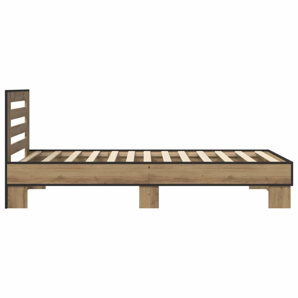 Letto singolo | Letto per adulti | Struttura letto con testata Rovere Artigianale 80 x 200 cm