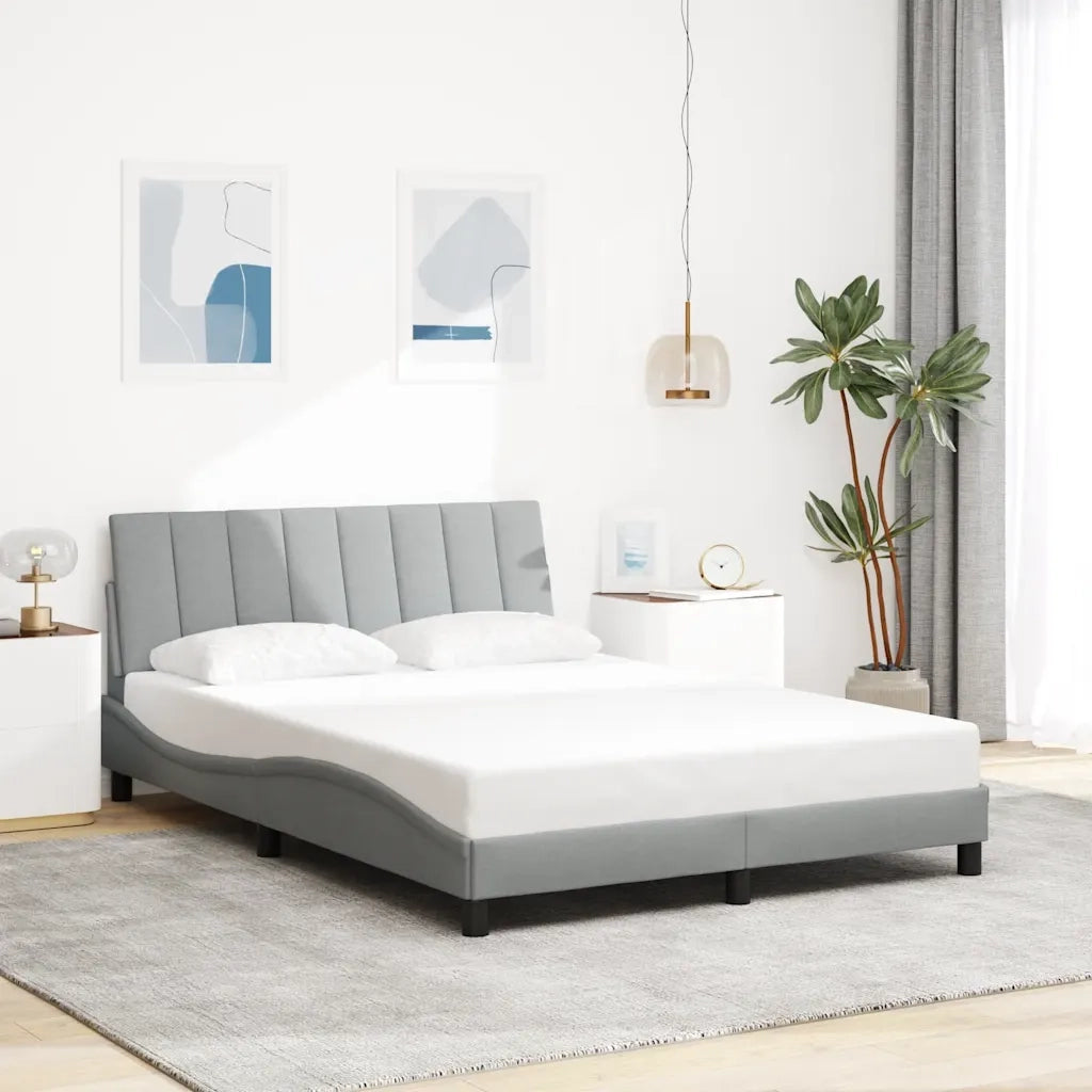 Giroletto senza Materasso Hanko Grigio Chiaro 140x200 cm Tessuto