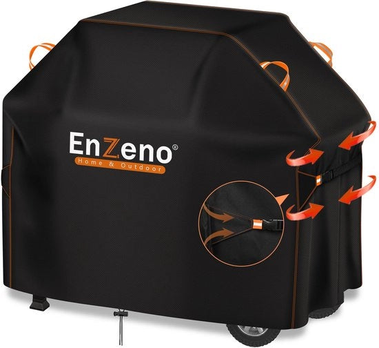 Barbecuehoes impermeabile, copertura per barbecue gas impermeabile, protezione per barbecue stoffa impermeabile, telo per griglia per barbecue 147 x 61 x 122cm - nero