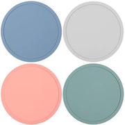 Set di 4 sottopanchine colorate in silicone, ideali per bar, ristoranti, abitazioni, feste, uffici e accessori per la casa. Sono realizzate in silicone, quindi antiscivolo e facili da pulire.