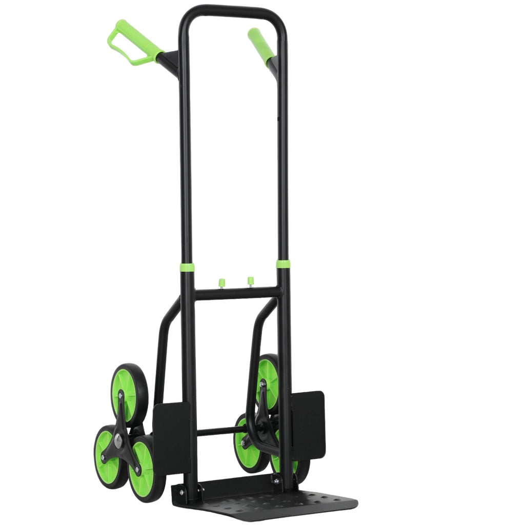 Carrello Portapacchi Pieghevole 6 Ruote ¨C Zephmum ¨C Verde 120kg Acciaio