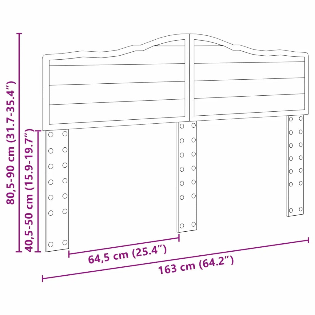Testiera | Testata Grigio Sonoma Legno multistrato
