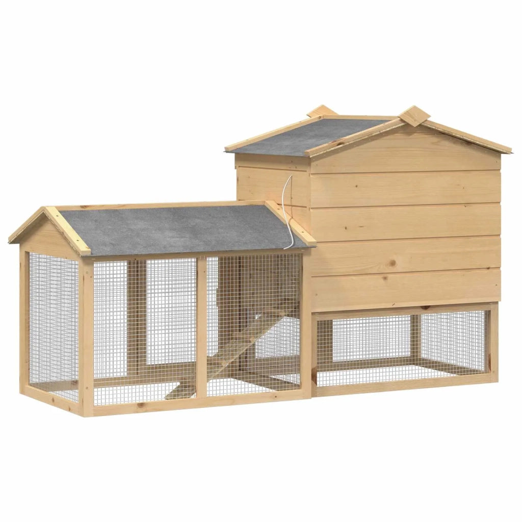 Pollaio 2 pcs Marrone Pino massello
