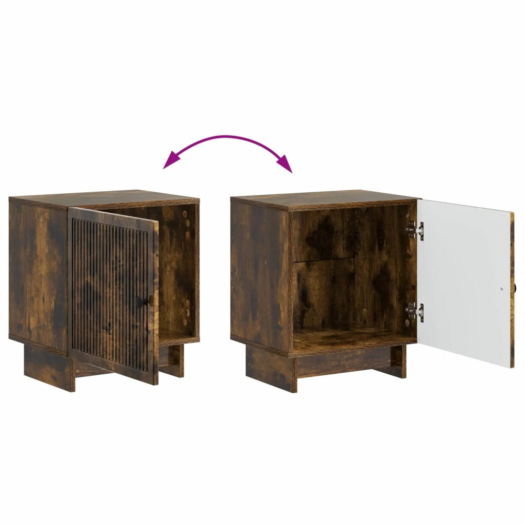 Armadio da Notte Rovere Fumo 43 x 34,5 x 50 cm 893885