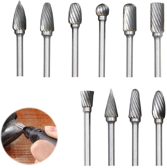 Set di Stucco con Frizione in Acciaio Duro a 1/8" per Lavorazione del Legno e Gravure