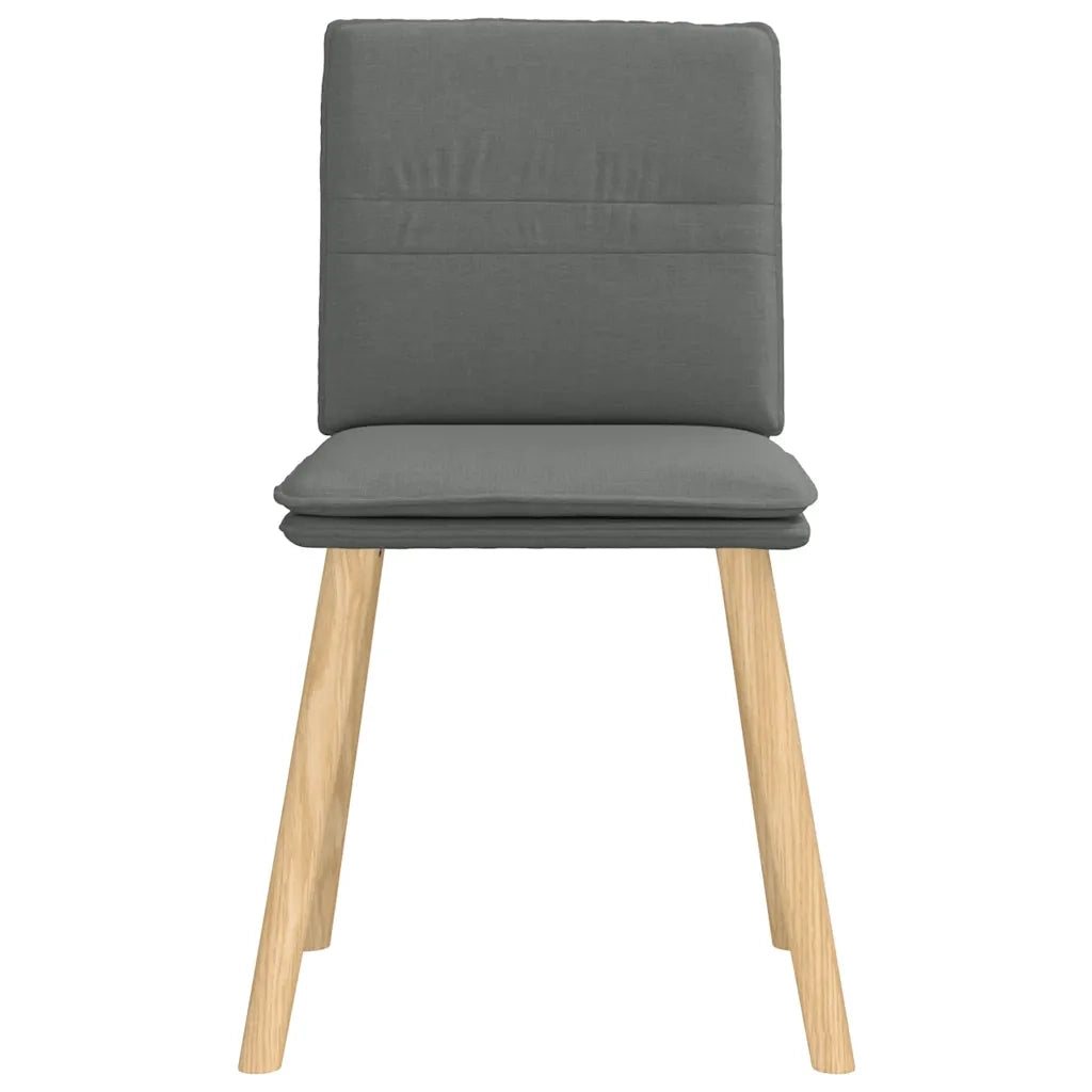 Sedie da Pranzo 4 pz Grigio Scuro in Tessuto 3315356