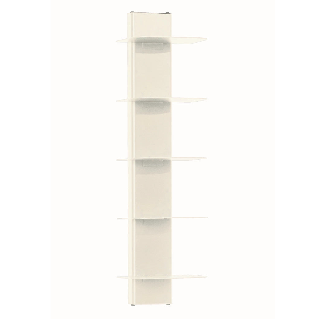 ALUBOX DEMETRA Libreria Da Parete In Alluminio E Lamiera Zincata 83,5X23X21 Cm Libreria Sospesa 6,6 Kg Con 5 Mensole Libri 17x23 Cm Libreria Salvaspazio Con Inserti A L E Attrezzatura COLORE: BIANCA