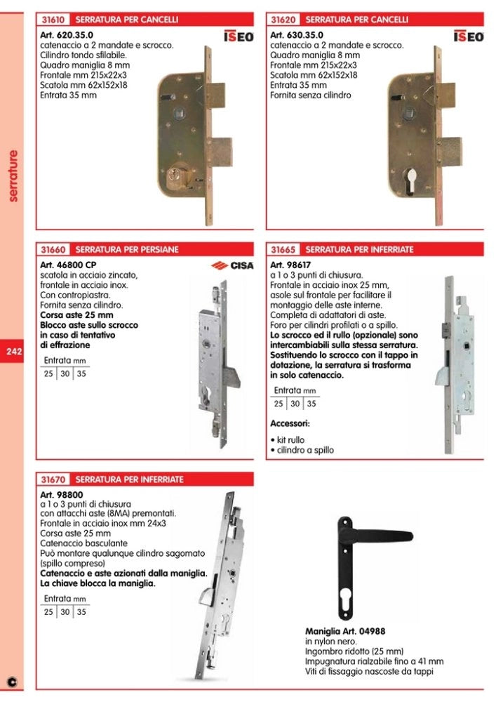 1pz corni art.  98617.35.080 serratura trepper fe cod:ferx.2011