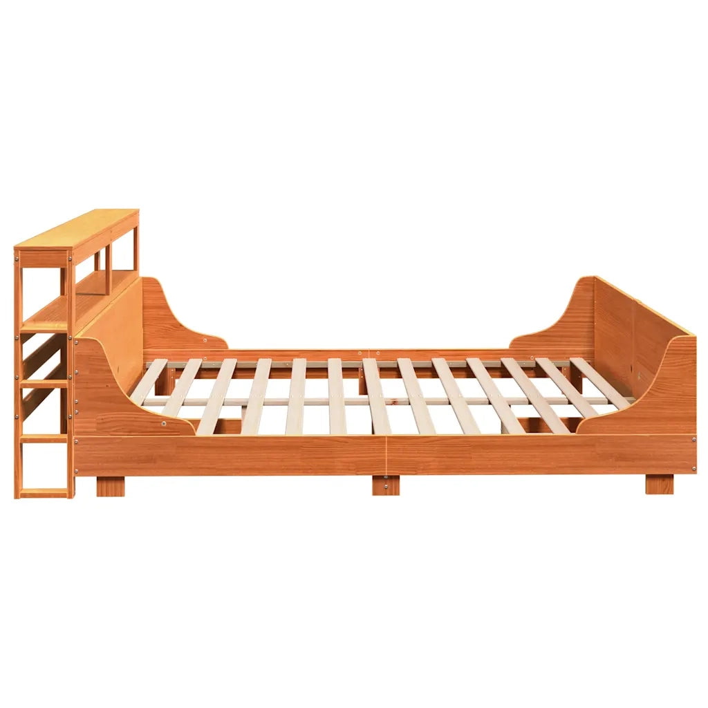 Letto senza Materasso Marrone Cera 180x200 cm in Legno di Pino