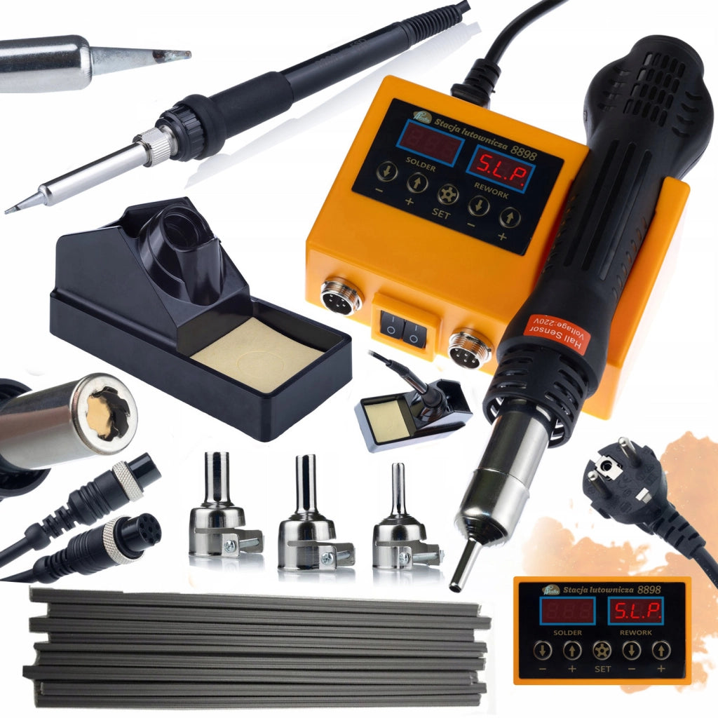 Stazione Saldante 2 in 1 Rosfix Orange Husky OH660 – 660W, Display LED, Regolazione Temperatura