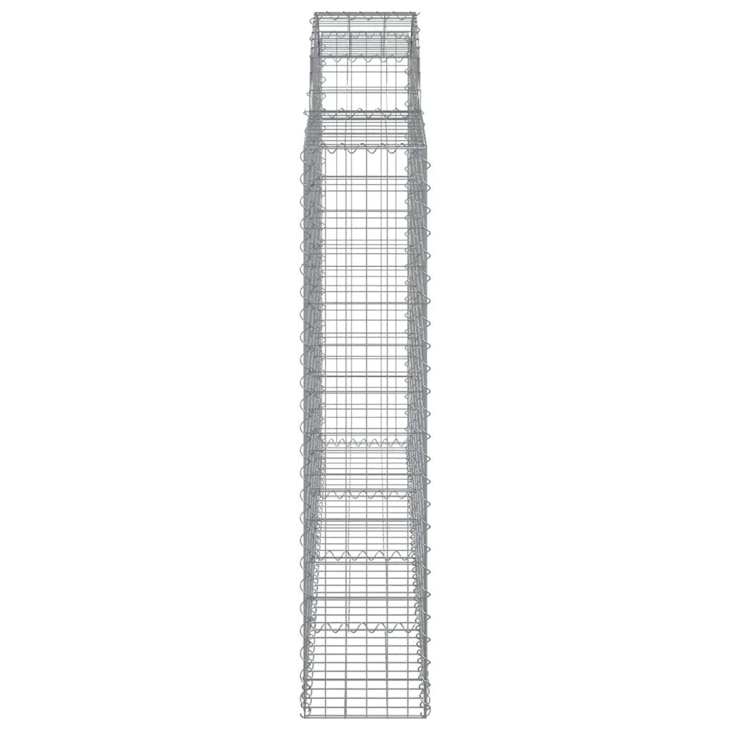 Cesti Gabbioni ad Arco 2 pz 200x30x140/160 cm Ferro Zincato