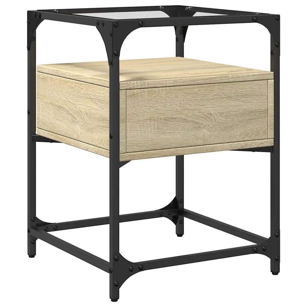 Set di 2 Comodini | Armadio da Notte | Mobiletto da notte Rovere Sonoma 40x40x55 cm in Legno Multistrato