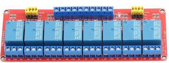 Modulo di commutazione 8 canali - Collegamento optocoppia 24 V - Design di interfaccia umanizzata - Terminale di uscita di commutazione - Connessione diretta - Comodo per l'utente - Modulo di commutazione