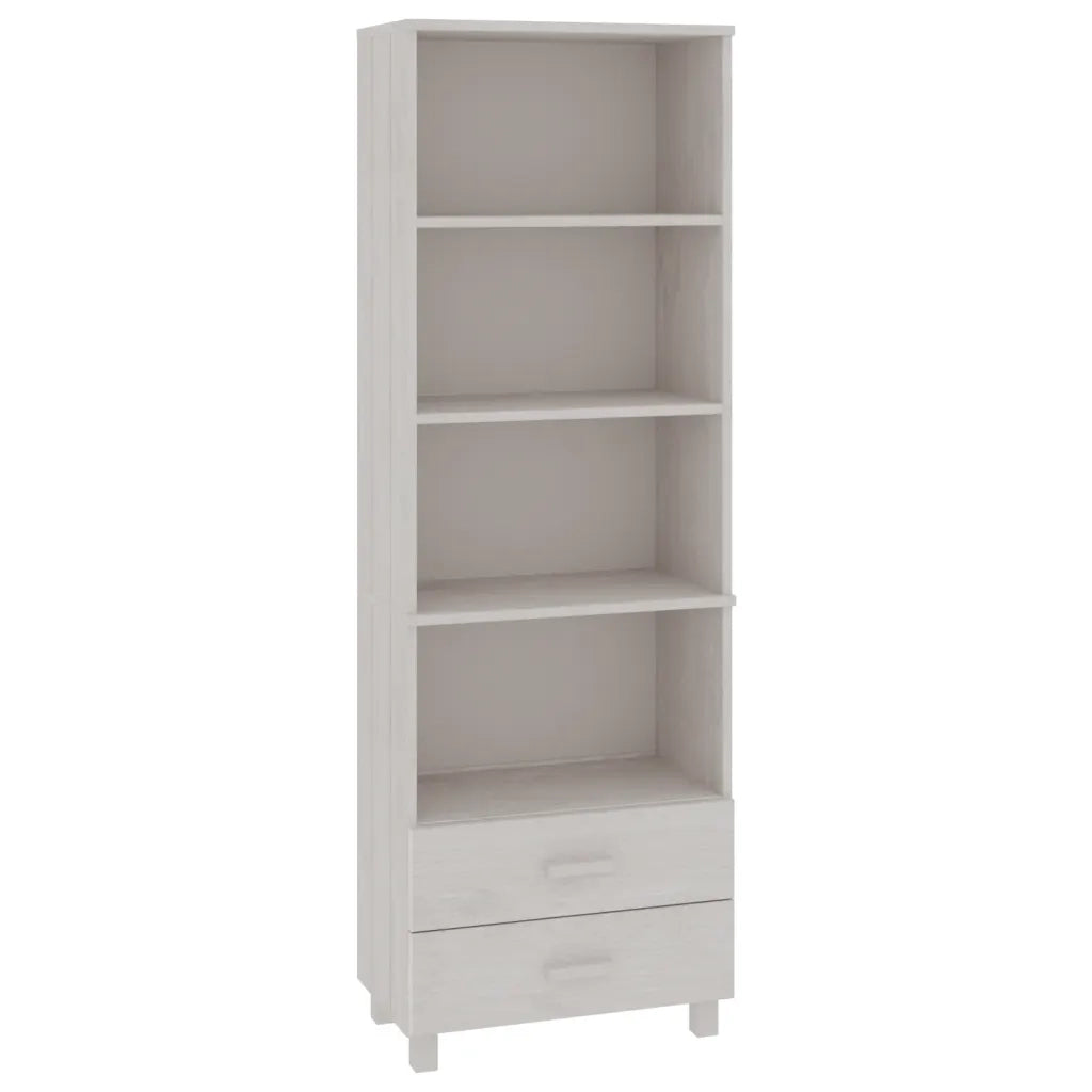 Credenza | Madia | Buffet da pranzo | Armadio da pranzo HAMAR Bianca 60x35x180 cm in Legno Massello di Pino