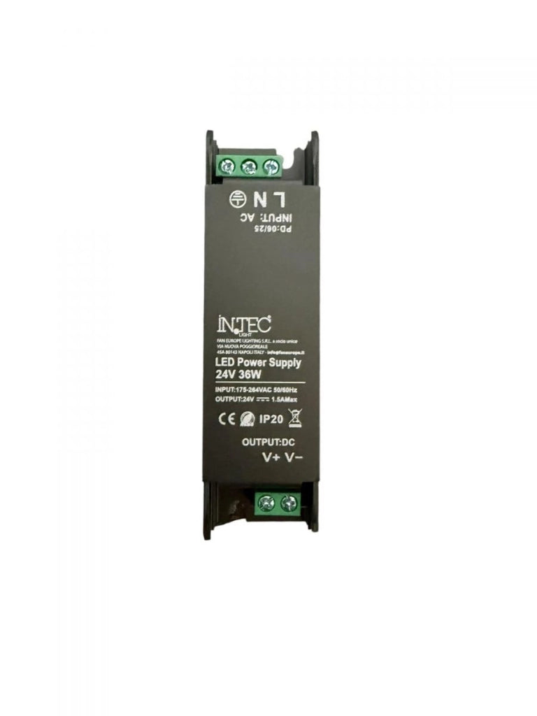 Alimentatore Trasfotrmatore Driver Strisce Led Slim 24v 36w 1.5a