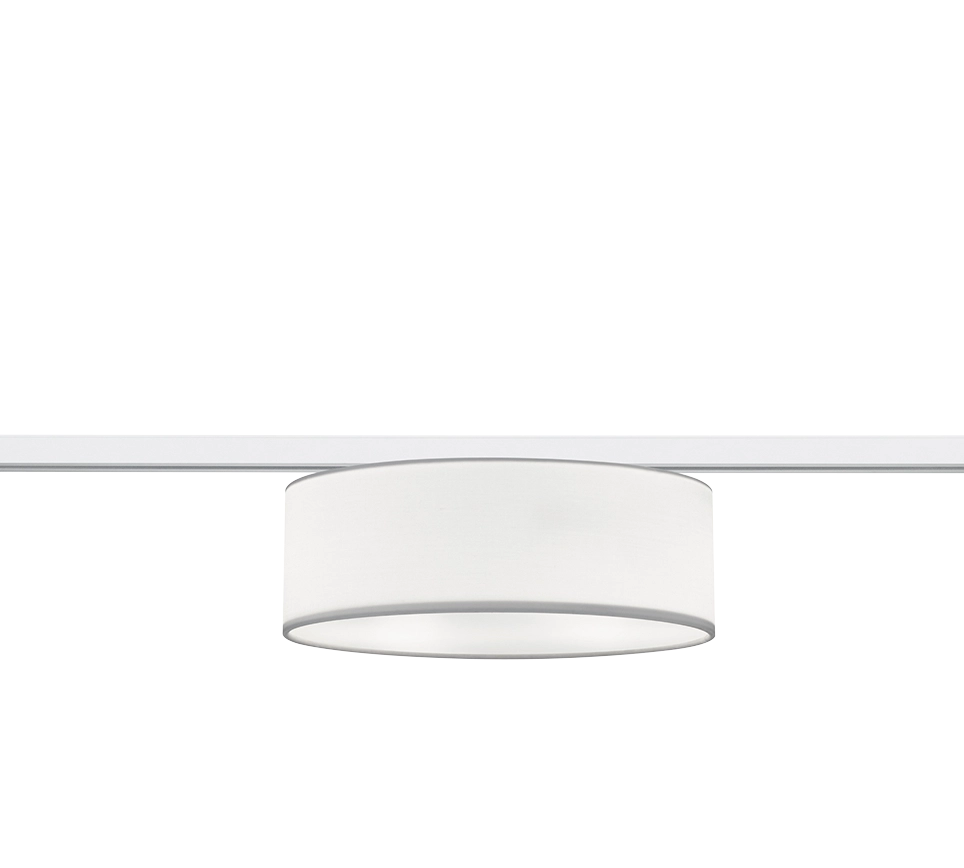 Plafoniera Interno Rotonda 2 Luci 6W Hotel Tessuto Bianco Duoline GD Trio