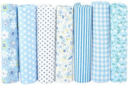 Tessuto di cotone 100% Premium - 3 pezzi 50x50cm - Stoffa multifunzionale - Disegno fiorale - per artigianato DIY