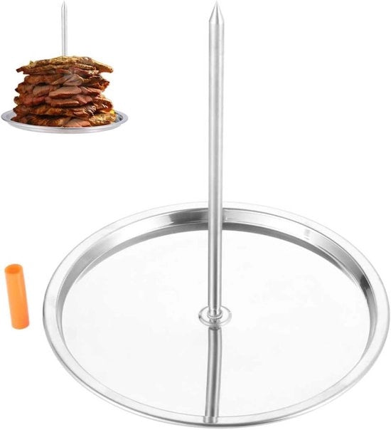 Verticale BBQ Kebab Spies con Stand per Pollo e Steak - Ideale per Shawarma e Gyros - in RVS - 176 x 198 x 216 cm