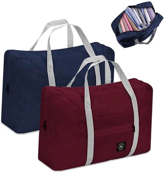 Borsa a mano riutilizzabile 48x32x16 cm - Opvouwbaar - Handbagage - Sporttas - Weekendtas - Materiale in poliestere - Peso ridotto 280 g