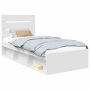 Letto singolo | Letto per adulti | Struttura del letto Bianco 100 x 200 cm Pino massello