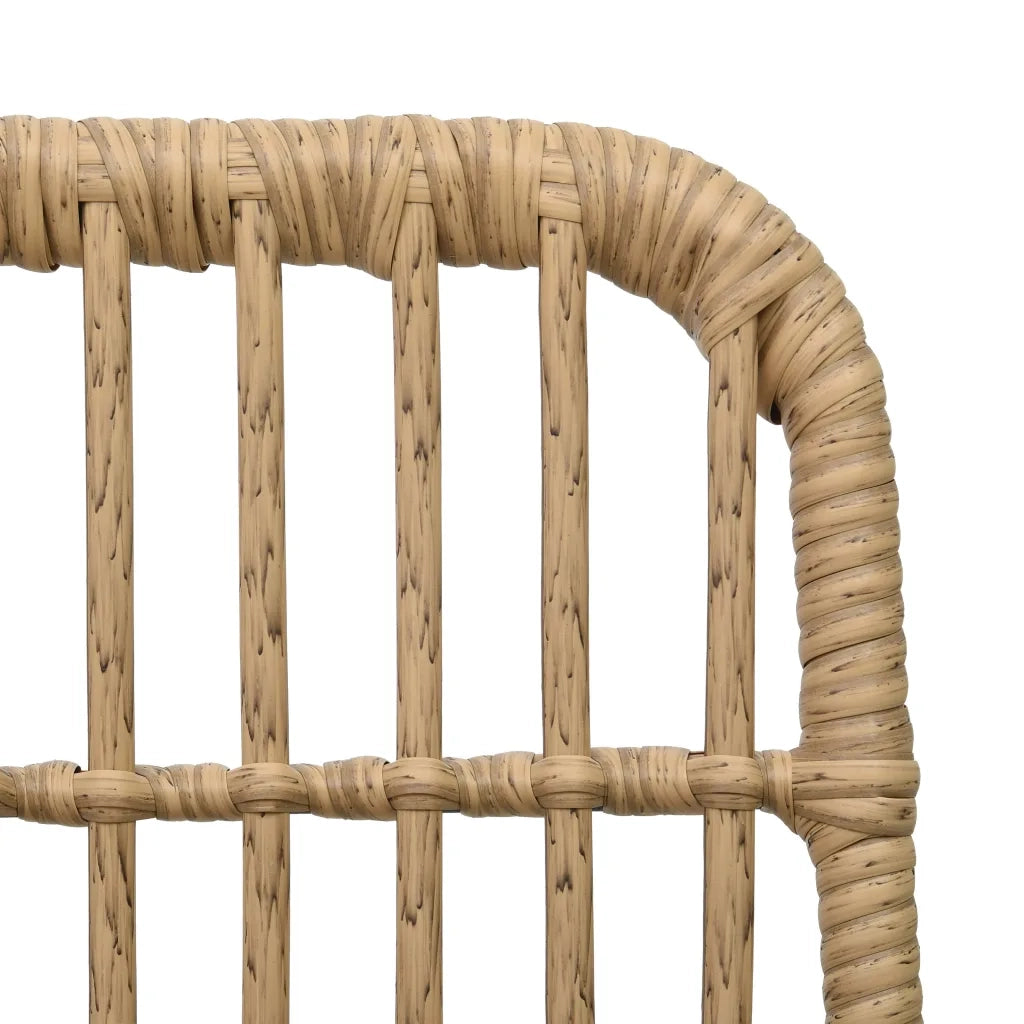 Sedie da Giardino 2 pz in Polyrattan Rovere 48582