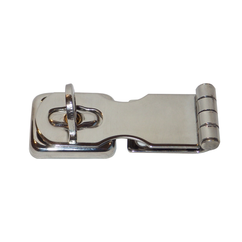 CHIUSURA CON PORTALUCCHETTO  INOX HASP AND STAPLE WITH SWIVEL EYE FOR PADLOCK