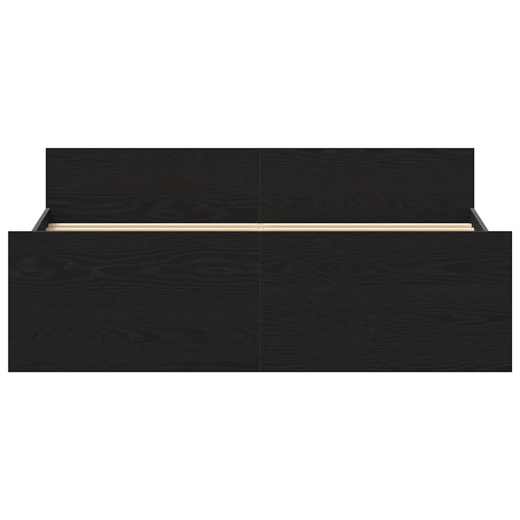 Giroletto senza Materasso Rovere Nero 140x200 cm Truciolato 3329319