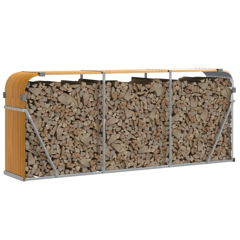 Portaceppi Effetto Legno 234x45x100 cm in Acciaio Zincato CFW1144595
