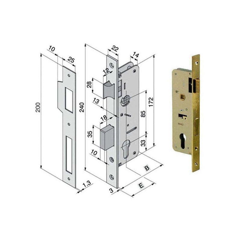 Serratura Inf.Legno 015.45.00.0 Welka