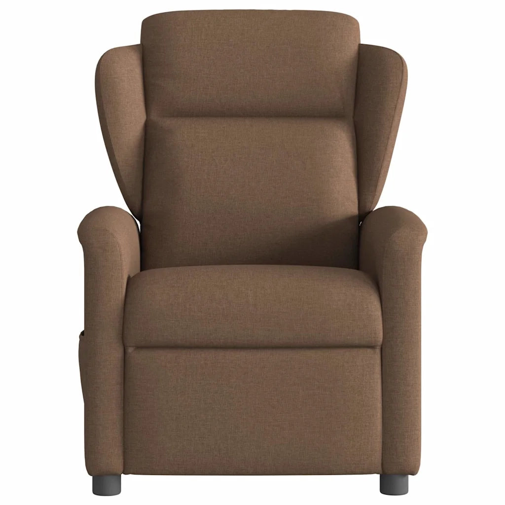 Poltrona Massaggiante | Sedia Relax Reclinabile Elettrica Marrone in Tessuto