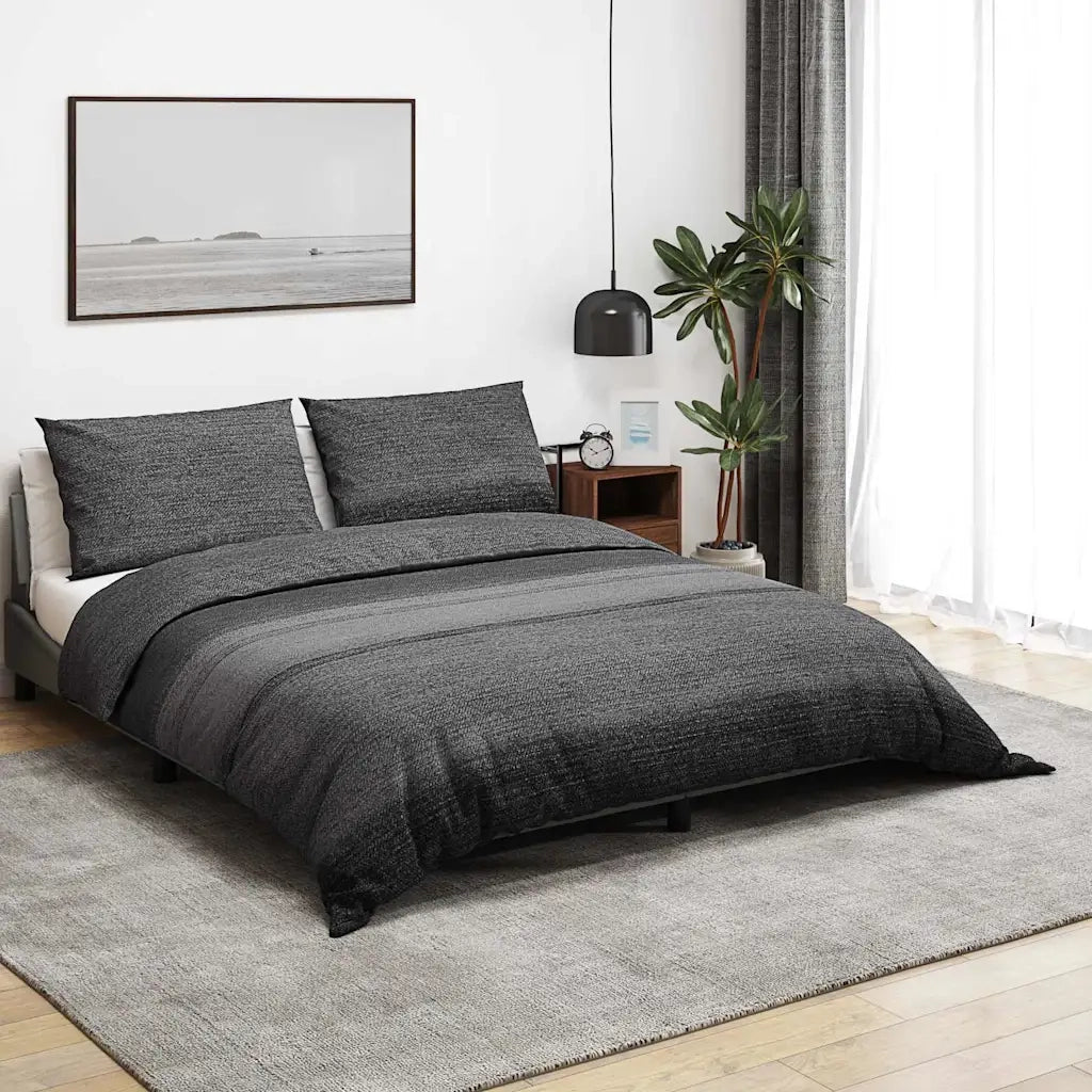 Set Copripiumino Grigio Scuro 140x200 cm in Cotone CFW8310143