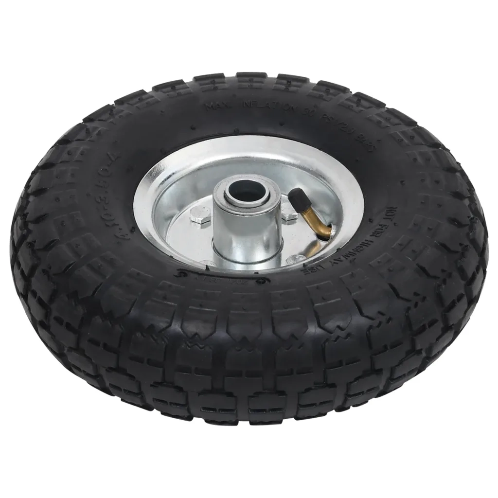 Ruote Carrello a Mano 2 pz in Gomma 4.10/3.50-4 (260x83) 142976