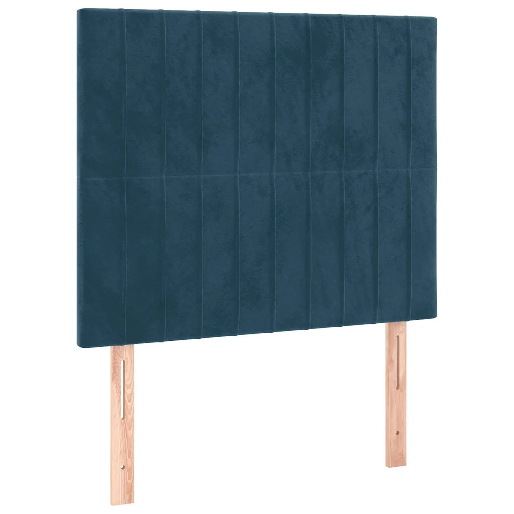 Testiera | Testata Blu Scuro 80x5x118/128 cm Velluto