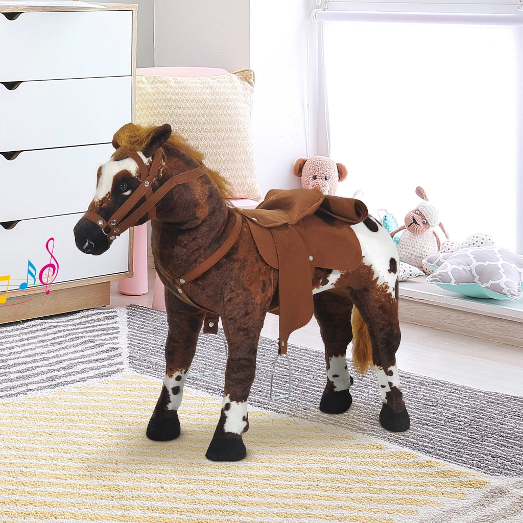 Cavallo a dondolo con sella e suoni ¨C Xylo ¨C marrone