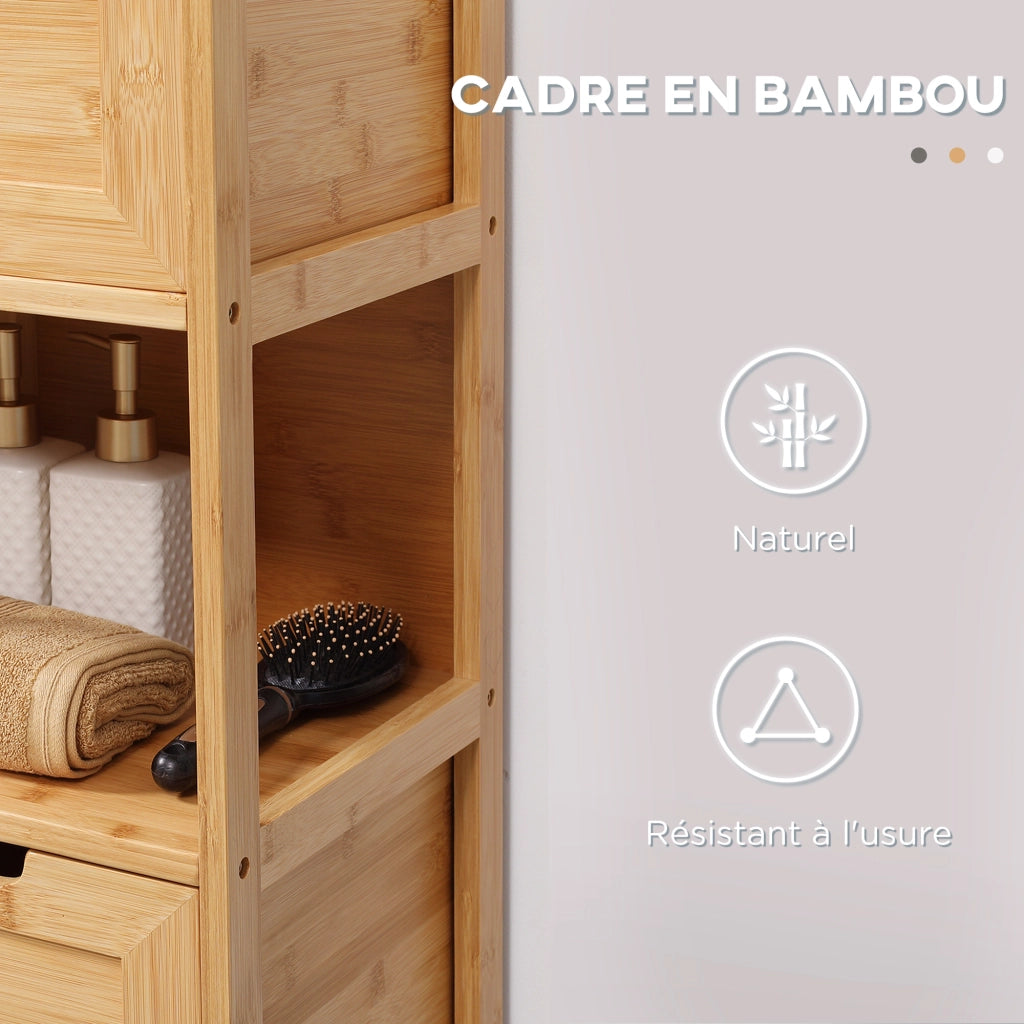 Mobile colonna per bagno con 2 cassetti e ripiano ¨C Minimal ¨C 30x30x90 cm