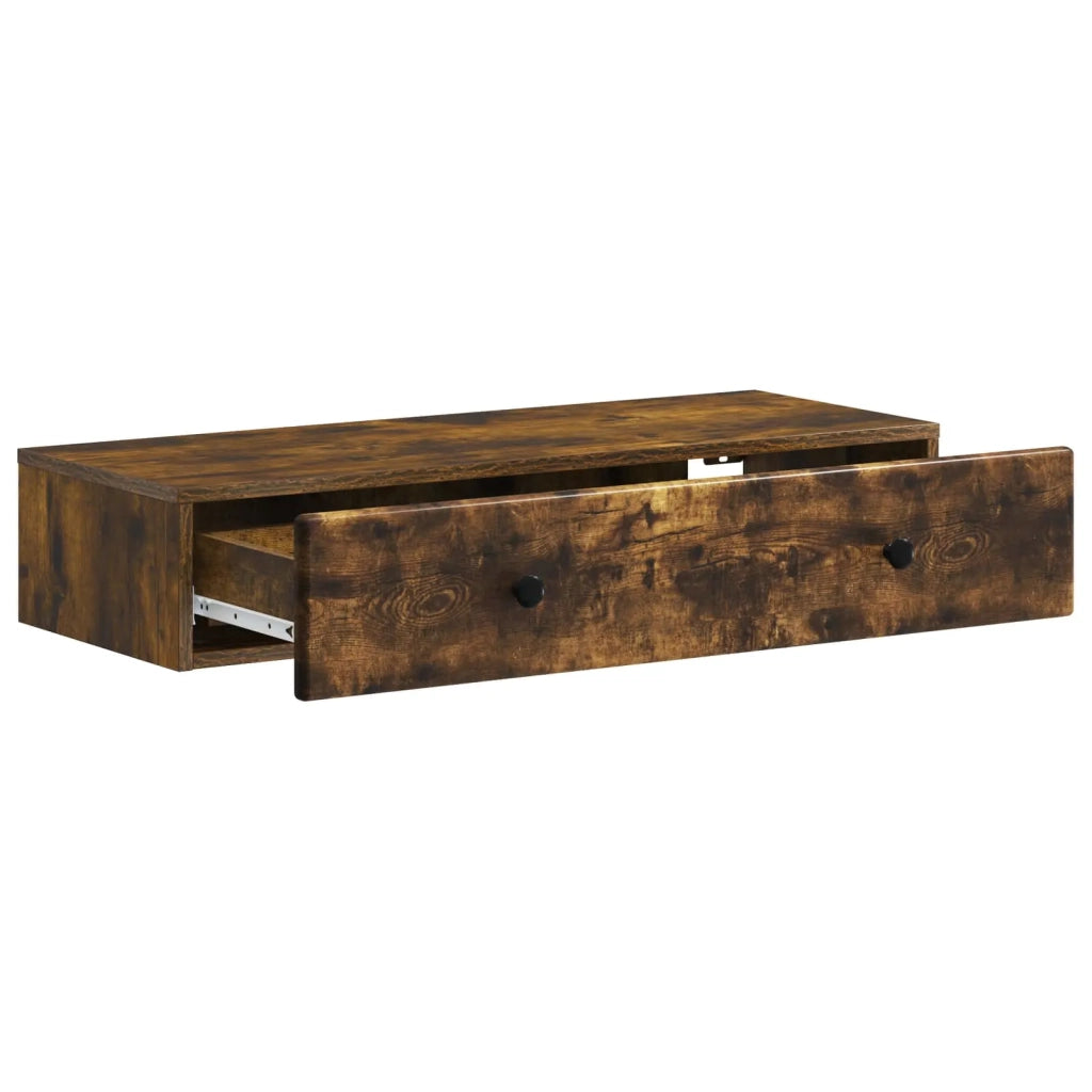Tavolino da Parete Laterale | Tavolo laterale | Tavolino Rovere Fumo 87,5 x 34,5 x 17 cm